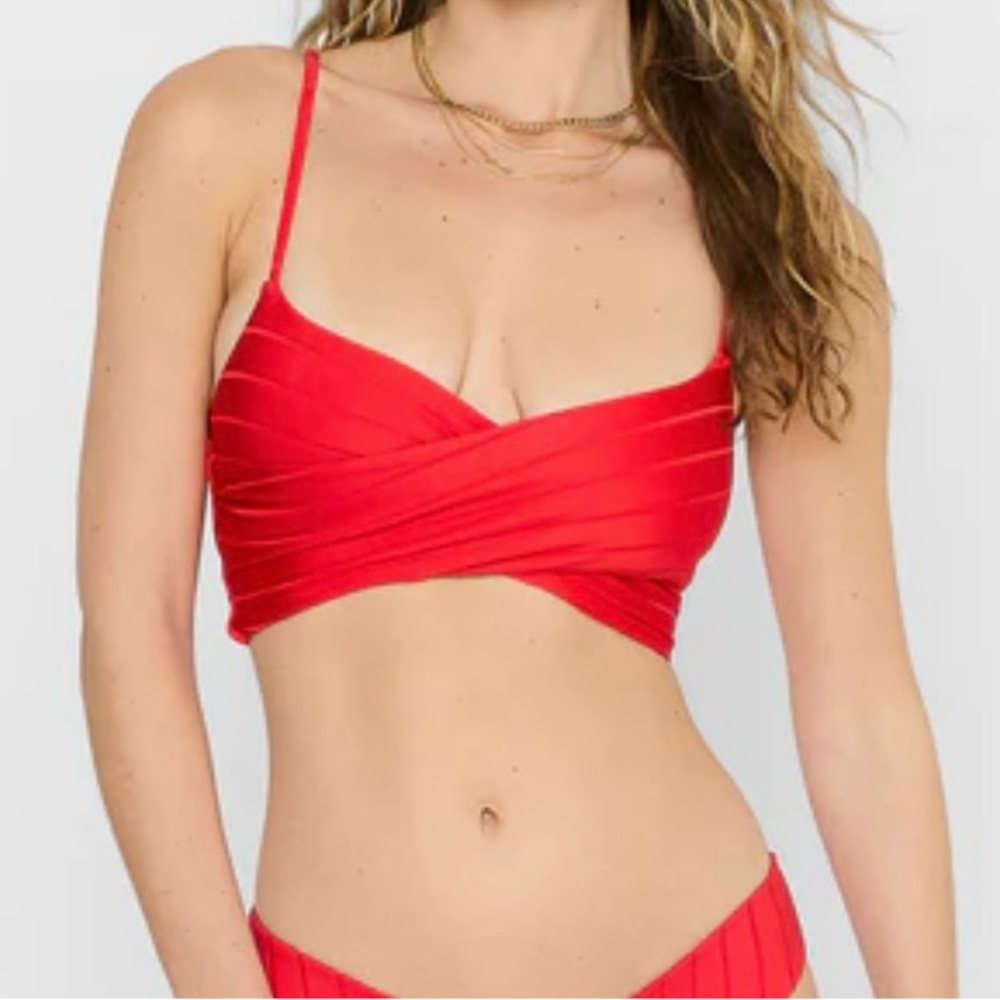 Beach Bunny Wendy Bralette bikini top size Large